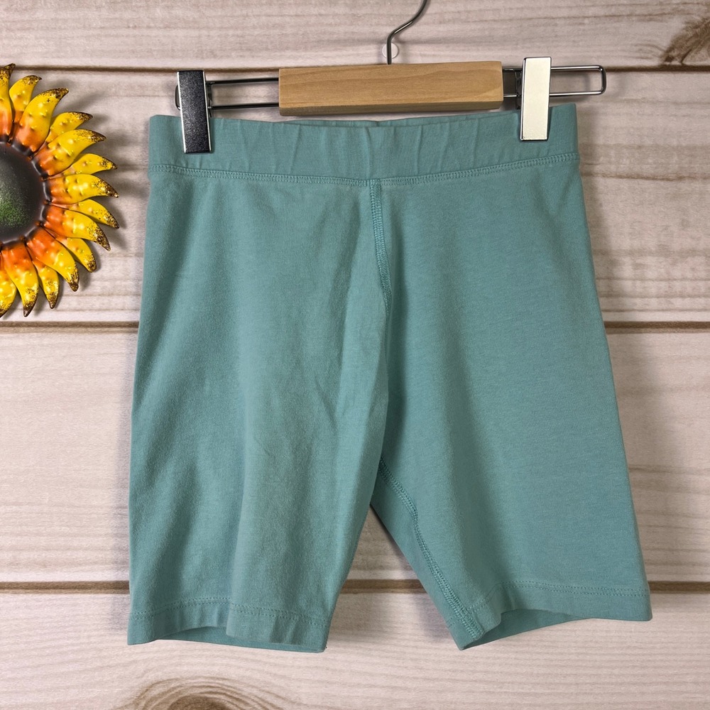 Primary The Bike Short Kids Size‎ 8-9 Teal Blue Cotton Spandex Biker Shorts